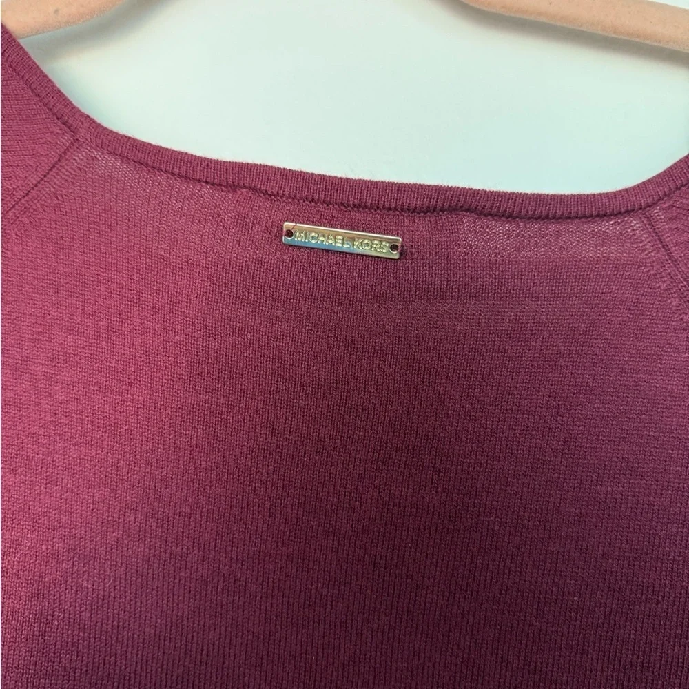 Michael Kors Rich Burgundy Knit Top Sweater
